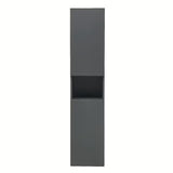 Visoka viseča kopalniška omarica SAT Feel 36x165x32 cm v mat antracitni barvi s košem za perilo