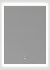 Belo pravokotno ogledalo SAT Feel 50x70 cm z LED osvetlitvijo in senzorskim upravljanjem
