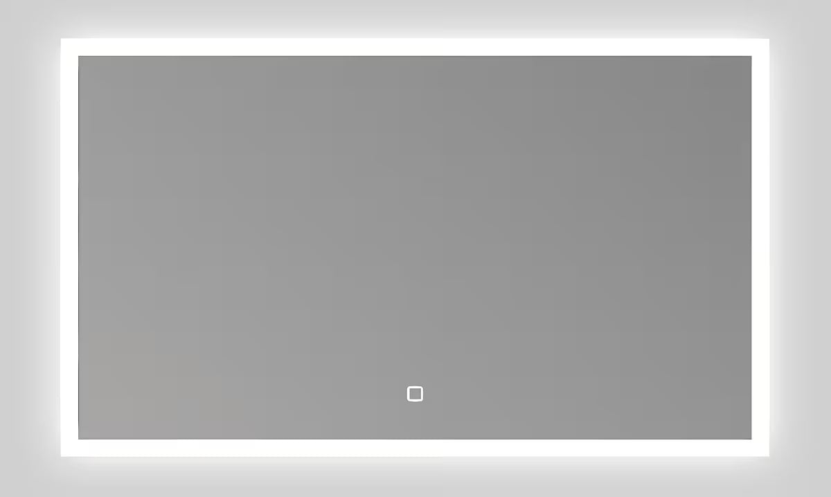 Belo pravokotno LED ogledalo SAT Feel 60x100 cm s senzorjem in izbiro treh barv svetlobe.