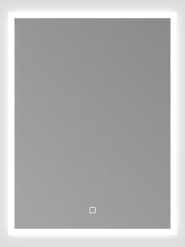 Belo pravokotno ogledalo SAT Feel 60x80 cm z LED osvetlitvijo in senzorskim upravljanjem