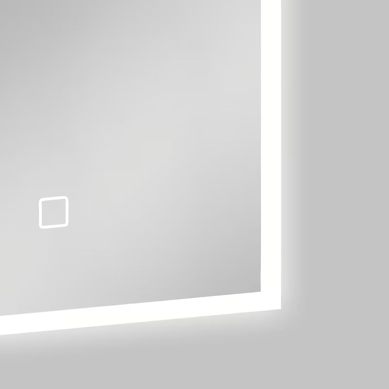 Belo pravokotno ogledalo SAT Feel 60x80 cm z LED osvetlitvijo in senzorskim upravljanjem