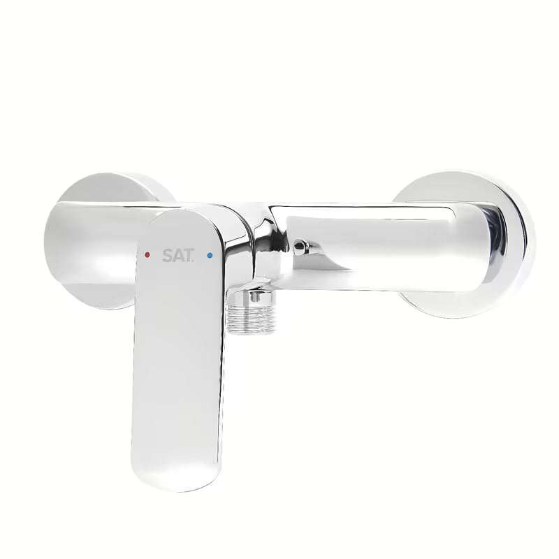Stenska enoročna armatura za tuš SAT Feel u kromiranoj izvedbi brez tuš seta.