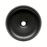 Okrugli keramički umivalnik na ploščo SAT Feel u mat crnoj boji, promjer 36 cm
