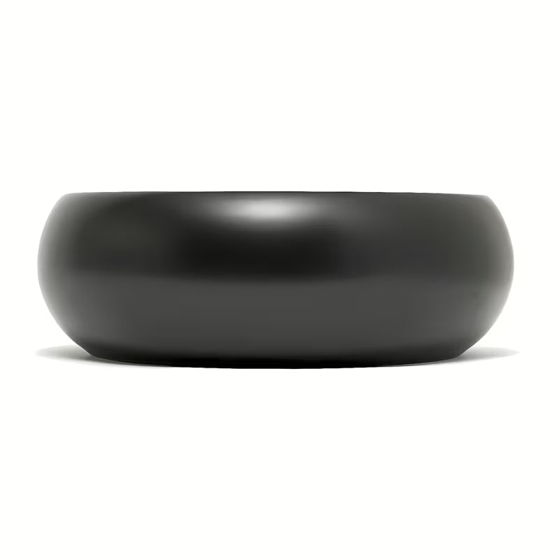 Okrugli keramički umivalnik na ploščo SAT Feel u mat crnoj boji, promjer 36 cm