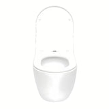 Bela viseča WC školjka SAT Fusion z vrtinčnim splakovanjem in sedežem mehko Zapiranje Soft Close.