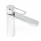 SAT Fusion stoječa armatura za umivalnik brez odtoka z okroglo ročico v sijajni izvedbi.