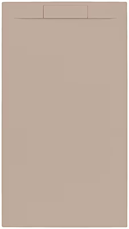 Pravokotna tuš kad SAT Fusion 100x90 cm iz litega marmorja v barvi moka