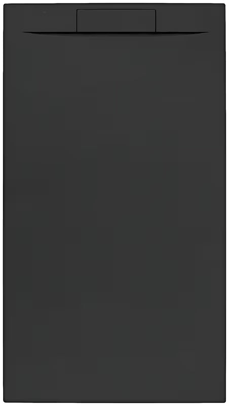 Pravokotna tuš kad SAT Fusion 160x80 cm iz litega marmorja v barvi grafito