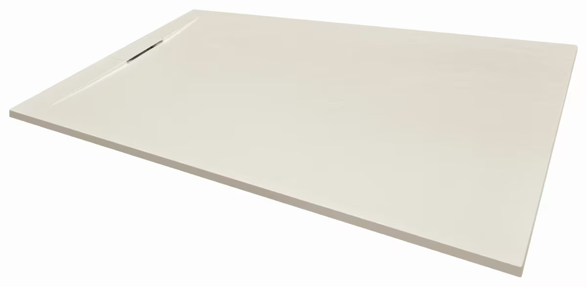 Pravokotna tuš kad SAT Fusion 160x90 cm iz litega marmorja v barvi beige