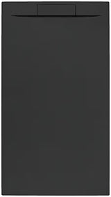 Pravokotna tuš kad SAT Fusion 160x90 cm iz litega marmorja v barvi grafito