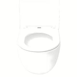 Bel viseča WC školjka SAT Fusion z vrtinčnim splakovanjem in sedežem mehko Zapiranje Soft Close s skritim pritrjevanjem.