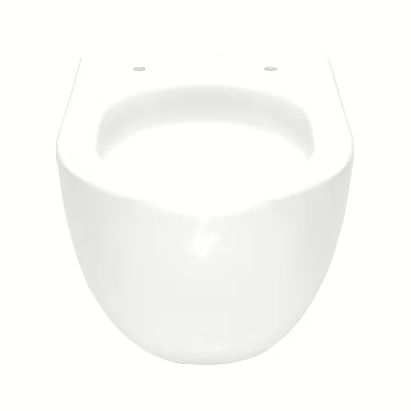 Bel viseča WC školjka SAT Fusion z vrtinčnim splakovanjem in sedežem mehko Zapiranje Soft Close s skritim pritrjevanjem.