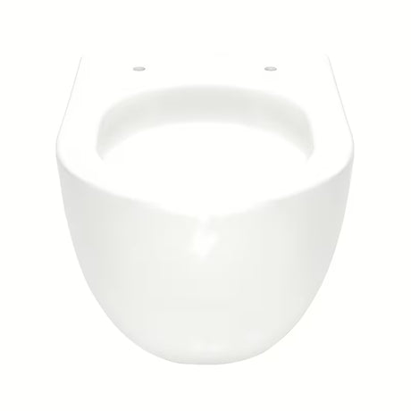 Bel viseča WC školjka SAT Fusion z vrtinčnim splakovanjem in sedežem mehko Zapiranje Soft Close s skritim pritrjevanjem.