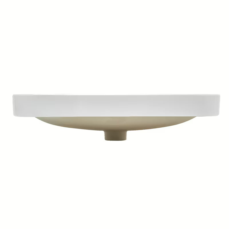 Bel keramični pohištveni umivalnik SAT Fusion 60,5x46,3 cm z odprtino za pro armaturo na sredini