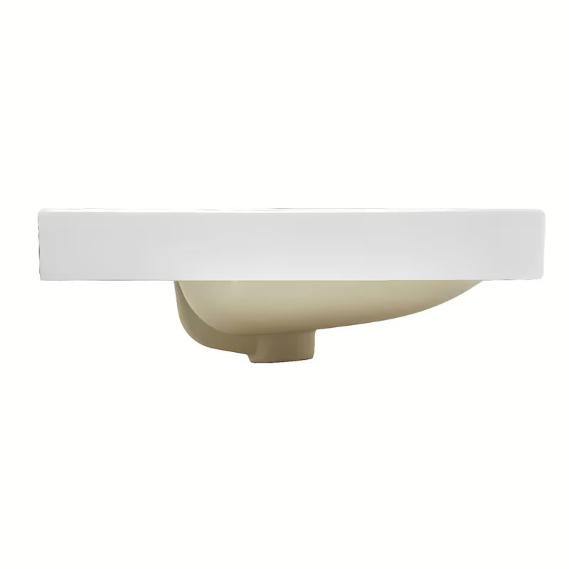 Bel keramični pohištveni umivalnik SAT Fusion 60,5x46,3 cm z odprtino za pro armaturo na sredini