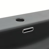 Za Kopalniško Pohištvo keramični umivalnik SAT Fusion 60,5x46,3 cm v mat črni barvi s prelivom
