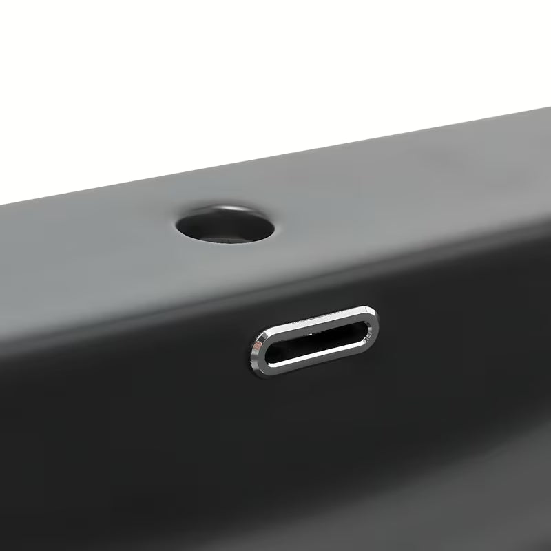 Za Kopalniško Pohištvo keramični umivalnik SAT Fusion 60,5x46,3 cm v mat črni barvi s prelivom