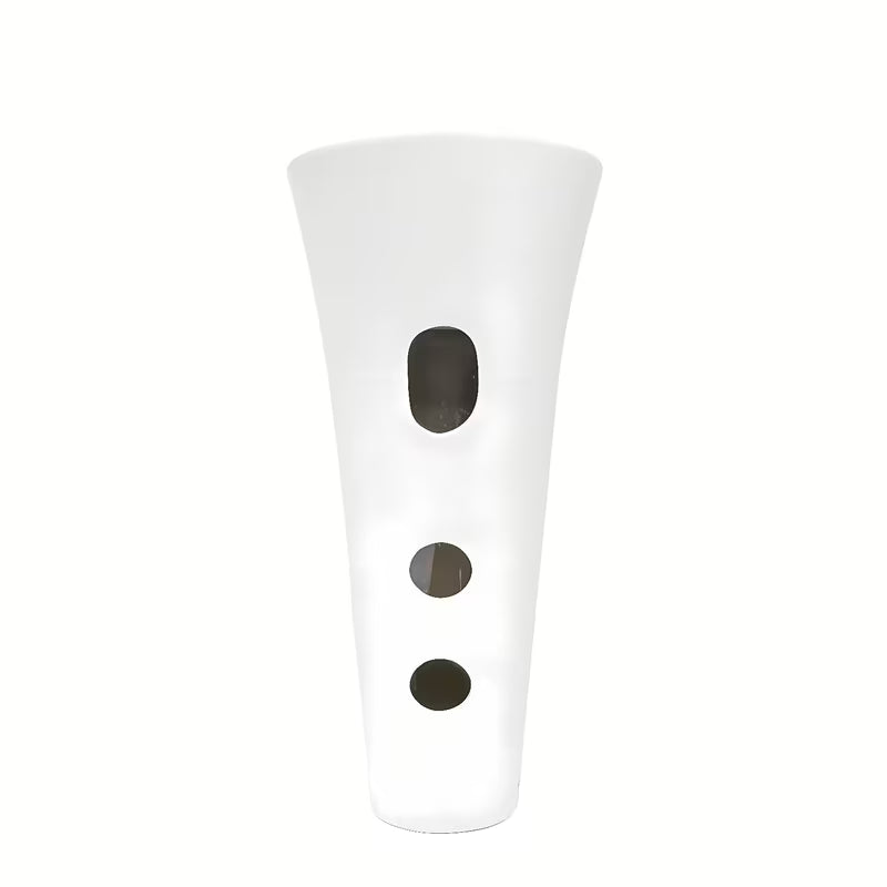 Samostoječi  keramični umivalnik SAT Fusion v beli barvi s premerom 42,5 cm in višino 95 cm.