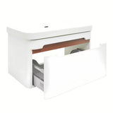 Viseča kopalniška omarica SAT Fusion s keramičnim umivalnikom v mat beli izvedbi