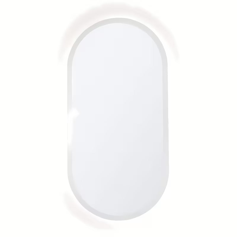 Ovalno LED ogledalo SAT Fusion 54x94 cm z osvetljenim prosojnim okvirjem in senzorskim upravljanjem