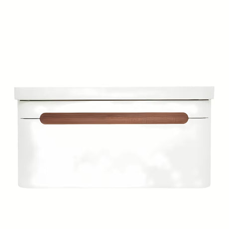 Viseča kopalniška omarica SAT Fusion s keramičkim umivaonikom u mat bijeloj izvedbi