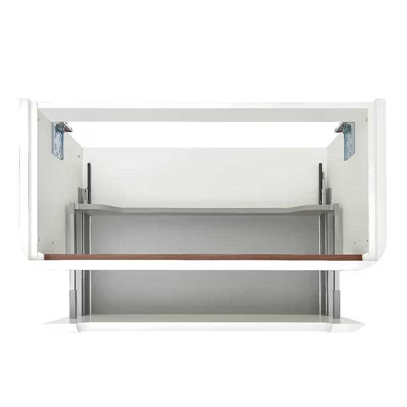 Viseča kopalniška omarica SAT Fusion s keramičkim umivaonikom u mat bijeloj izvedbi