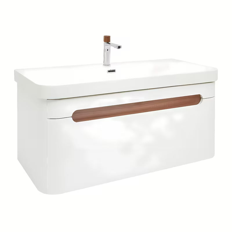 Viseča omarica z umivalnikom SAT Fusion u mat bijeloj izvedbi sa zaobljenim kutovima