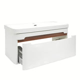 Viseča kopalniška omarica SAT Fusion s keramičkim umivaonikom u mat bijeloj boji