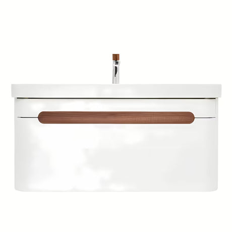 Viseča kopalniška omarica SAT Fusion z umivalnikom u mat bijeloj boji sa zaobljenim kutovima