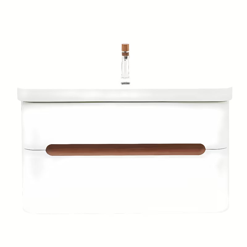 Viseča omarica z umivalnikom SAT Fusion 97,5x53x45 cm u mat bijeloj boji z armaturo brez odtoka