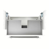 Viseča kopalniška omarica z umivalnikom SAT Fusion u mat bijeloj boji s dvije ladice.