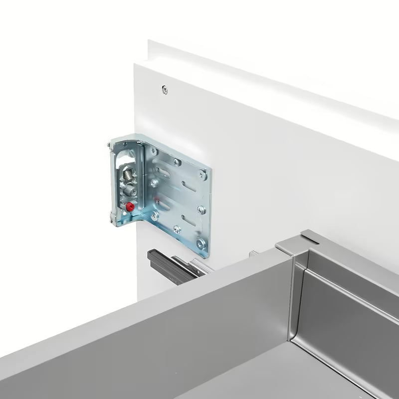 Viseča kopalniška omarica z umivalnikom SAT Fusion u mat bijeloj boji s dvije ladice.