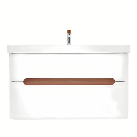 Viseča omarica z umivalnikom SAT Fusion u mat bijeloj boji s dvije ladice