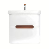 Viseča kopalniška omarica SAT Fusion s keramičkim umivaonikom u mat bijeloj izvedbi