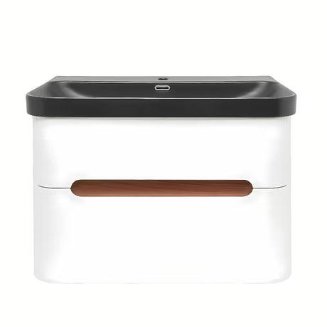 Viseča kopalniška omarica SAT Fusion s keramičkim umivaonikom u mat bijeloj izvedbi