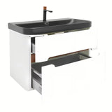 Viseča kopalniška omarica SAT Fusion z umivalnikom u mat bijeloj izvedbi sa zaobljenim kutovima