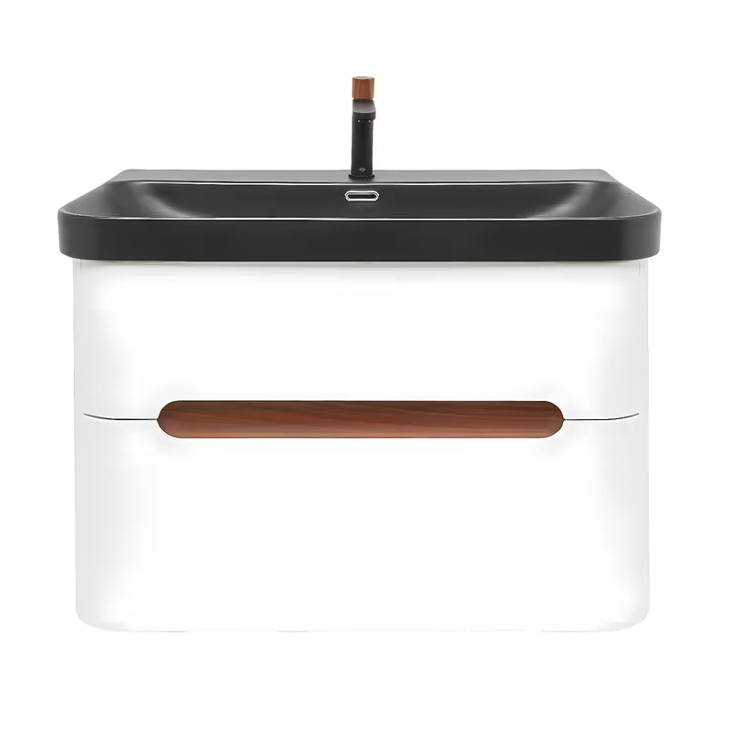 Viseča kopalniška omarica SAT Fusion z umivalnikom u mat bijeloj izvedbi sa zaobljenim kutovima