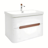 Viseča omarica z umivalnikom SAT Fusion u mat bijeloj boji s dvije ladice