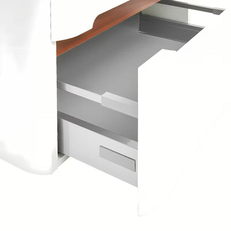 Viseča kopalniška omarica SAT Fusion s keramičkim umivaonikom u mat bijeloj izvedbi