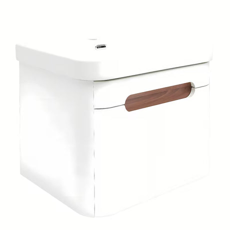 Viseča ormarić s keramičkim umivaonikom SAT Fusion u mat bijeloj izvedbi