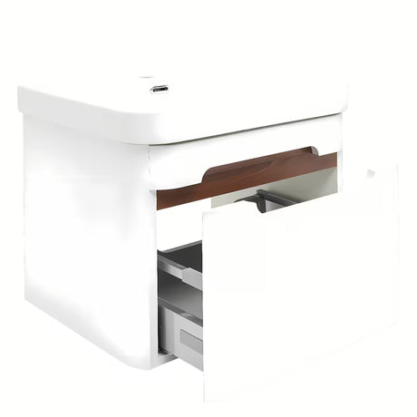 Viseča ormarić s keramičkim umivaonikom SAT Fusion u mat bijeloj izvedbi