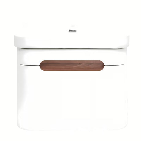 Viseča ormarić s keramičkim umivaonikom SAT Fusion u mat bijeloj izvedbi