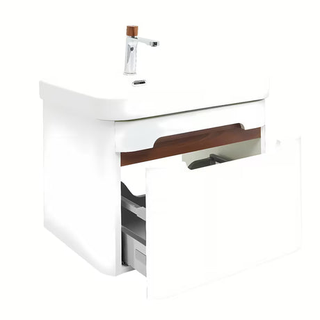 Viseča omarica z umivalnikom SAT Fusion u mat bijeloj izvedbi sa zaobljenim rubovima