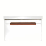 Viseča kopalniška omarica SAT Fusion s keramičkim umivaonikom u mat bijeloj izvedbi