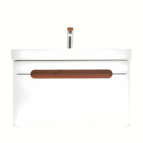 Viseča kopalniška omarica SAT Fusion s keramičkim umivaonikom u mat bijeloj boji