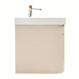 Viseča kopalniška omarica SAT Fusion z umivalnikom u mat pješčano-bež boji