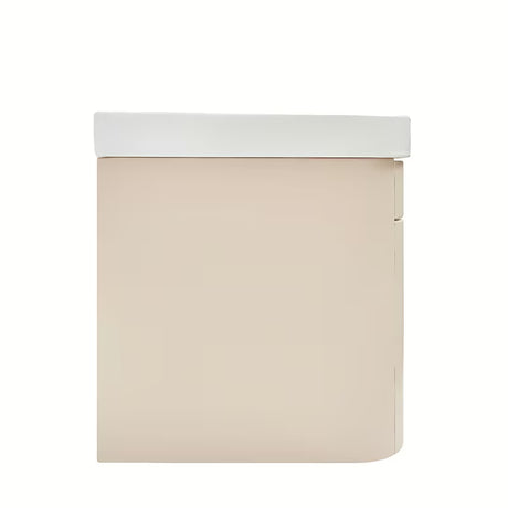 Viseča ormarić s keramičkim umivaonikom SAT Fusion u mat pješčano bež boji sa zaobljenim rubovima