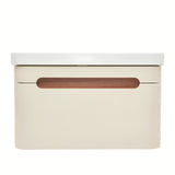 Viseča kopalniška omarica z umivalnikom SAT Fusion u pješčano bež mat boji