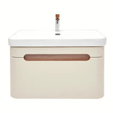 Viseča omarica z umivalnikom SAT Fusion u mat pješčano bež boji z vtičnico i slavinom