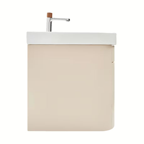 Viseča omarica z umivalnikom SAT Fusion u mat pješčano bež boji z vtičnico i slavinom